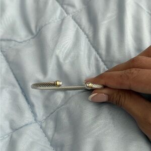 David Yurman silver and gold bangle